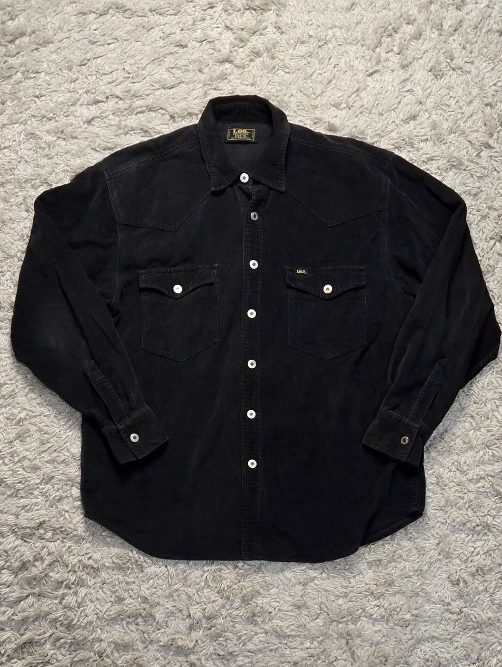 VTG 90s Lee Courderoy Button Up Western Shirt XL
